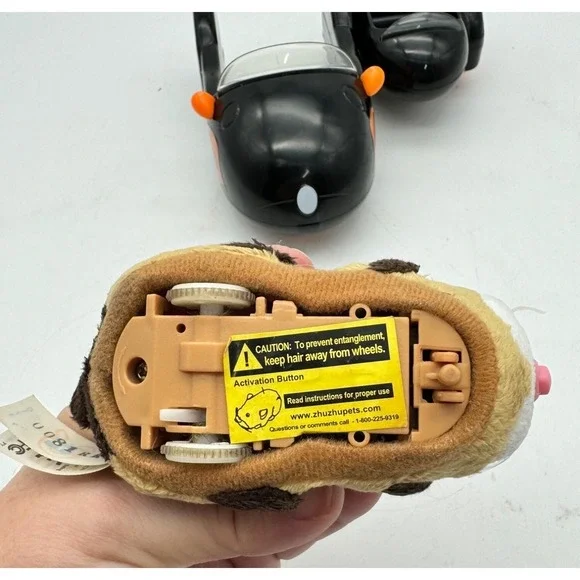 Zhu Zhu Pets Tex Hamster w/ Black Flames Hamcycle & Sidecar Set Interactive Toy - Picture 7 of 15